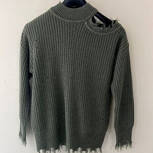 Bite Out Loose Knit Off Shoulder Sweater Sz XL